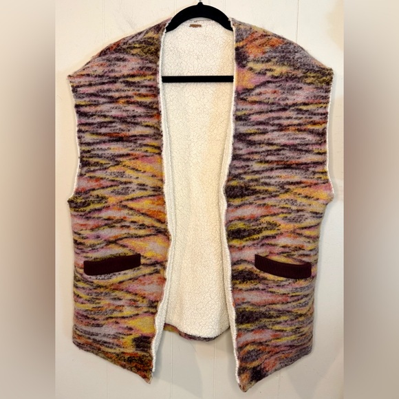 Free People Layer Up Oversized Wool Vest, Size S - Picture 4 of 11